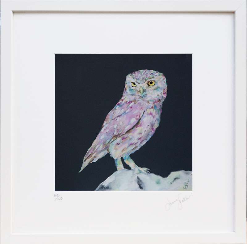 Living on the Edge Owl Print - Lorraine Fletcher Art