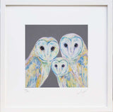 Family is Everything Barn Owls Print - Lorraine Fletcher Art