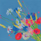 Blue Floral Print - Lorraine Fletcher Art