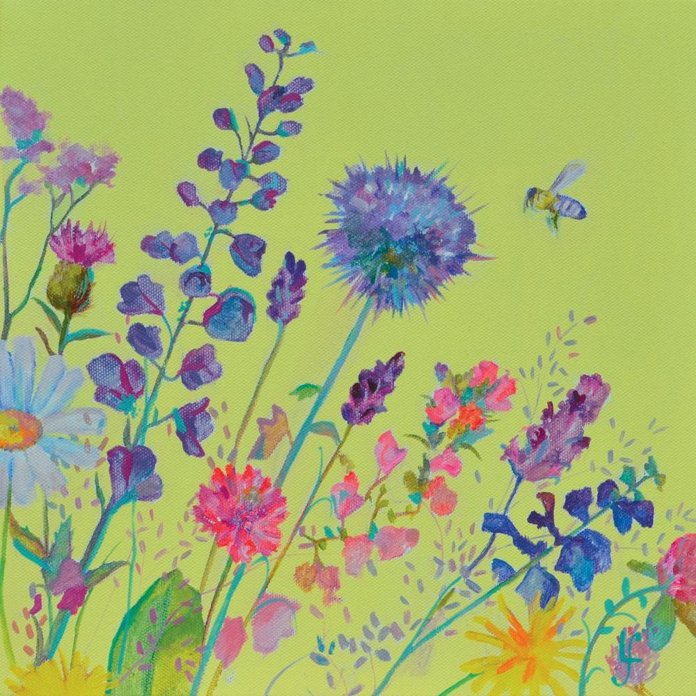 Yellow Floral Print - Lorraine Fletcher Art