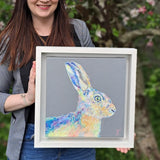 "Carpe Diem" Original Hare Painting - Lorraine Fletcher Art