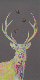 'Dream Big' Print - Irish Stag and Butterflies - Lorraine Fletcher Art