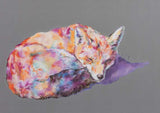 Fox Asleep Fox Print - Lorraine Fletcher Art