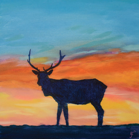 'Watching Over' Irish Stag Print - Lorraine Fletcher Art
