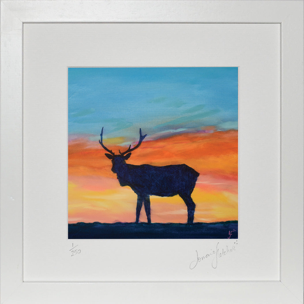 'Watching Over' Irish Stag Print - Lorraine Fletcher Art
