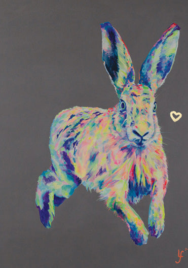 'Follow Your Heart' Hare Print - Lorraine Fletcher Art