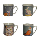 Set of 4 Artwork Mugs - Lorraine Fletcher Art