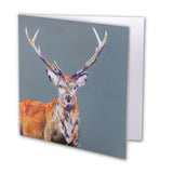 Stag Night Greeting Card - Lorraine Fletcher Art