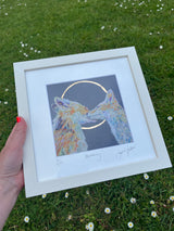 Harmony Foxes Kissing Print