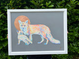 Mother's Intuition Fox & Cub Painting